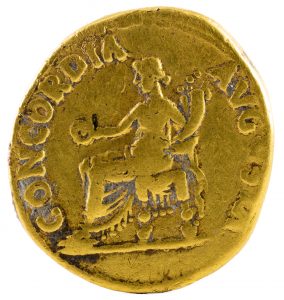Gold Münze von Kaiser Nero